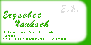 erzsebet mauksch business card